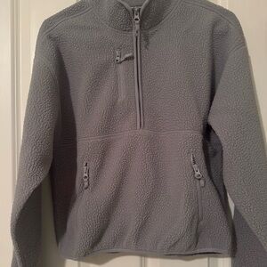 BP Gray Fleece Quarter-Zip Jacket